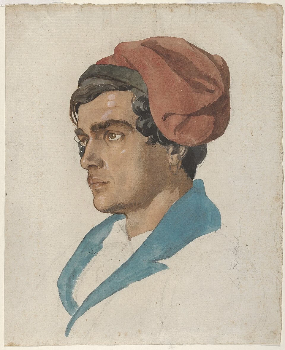 Studio di testa di un pescatore di Capri, ca. 1849 - Metropolitan Museum of Art, New York